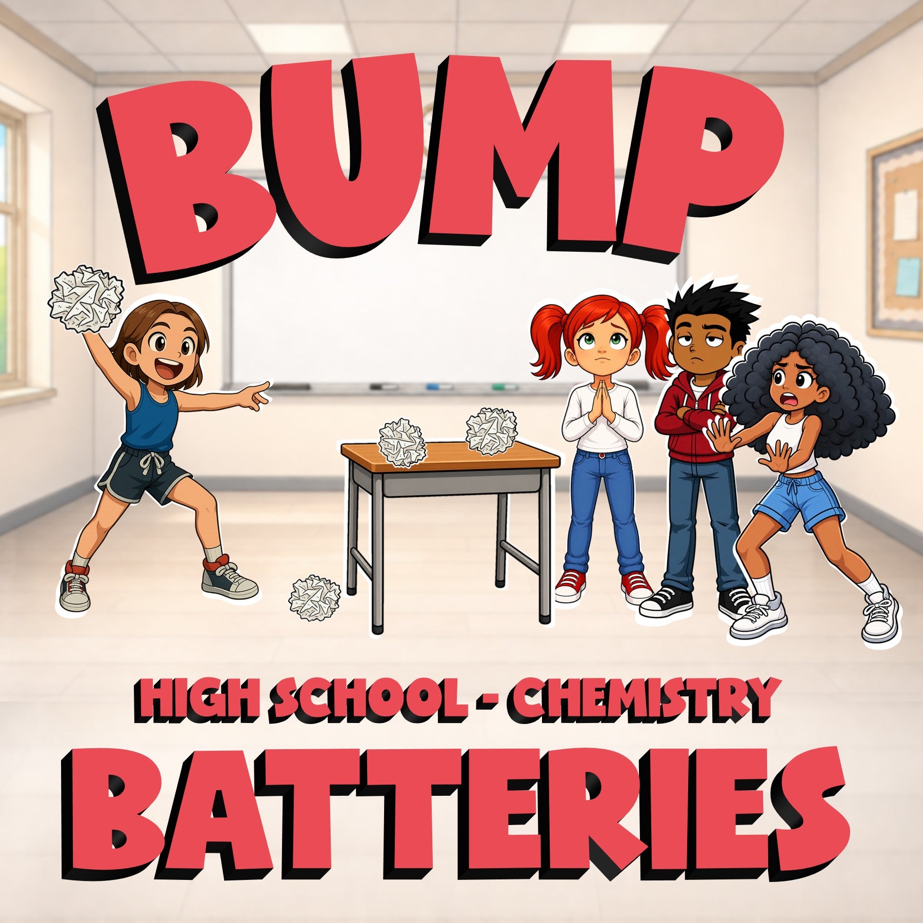 Batteries BUMP Science Game - No Prep Chemistry Review Activity
