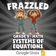 Systems of Equations FRAZZLED Math Game - No Prep Grade 9 Review Activity