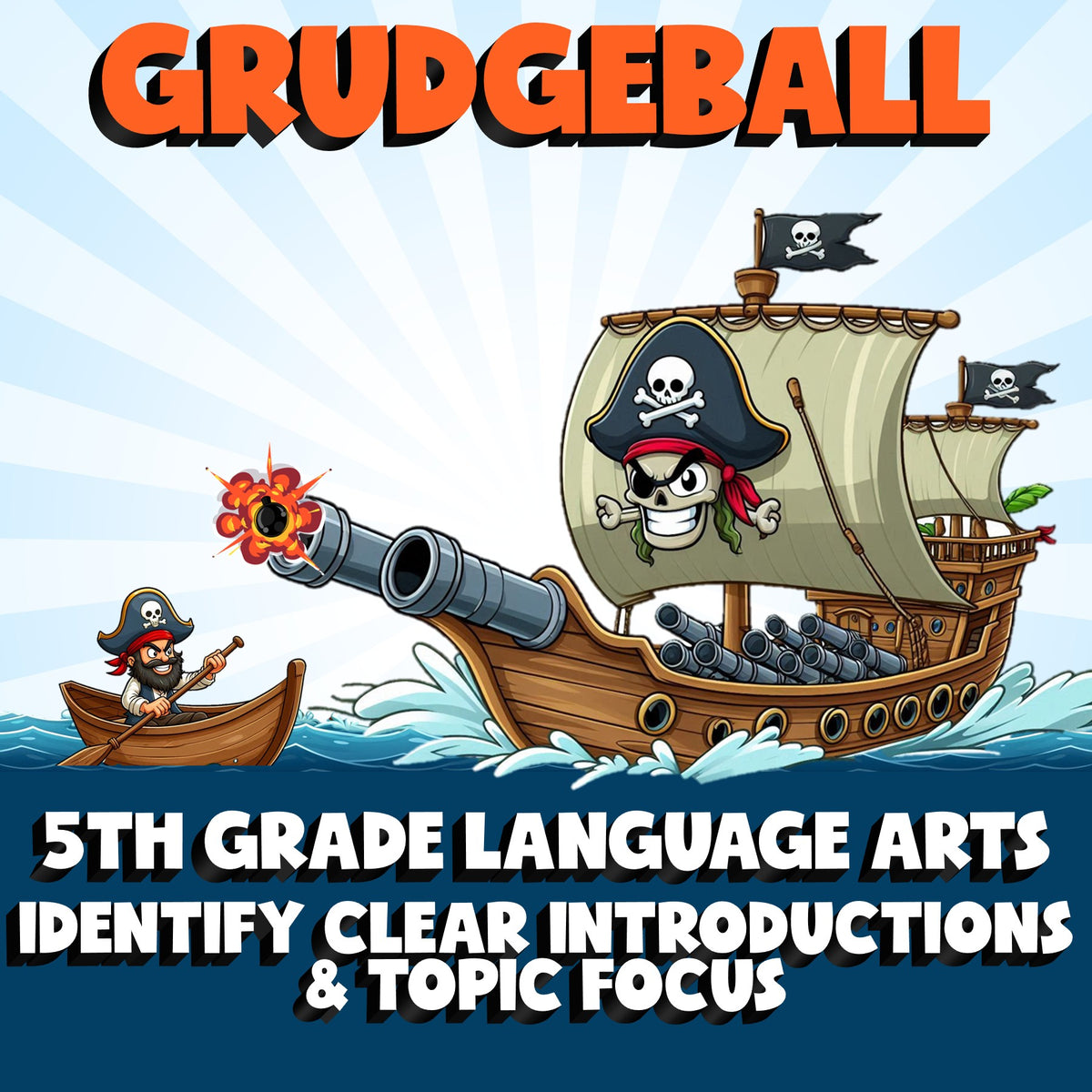 Identify Clear Introductions & Topic Focus GRUDGEBALL ELA Game - No Prep Grade 5