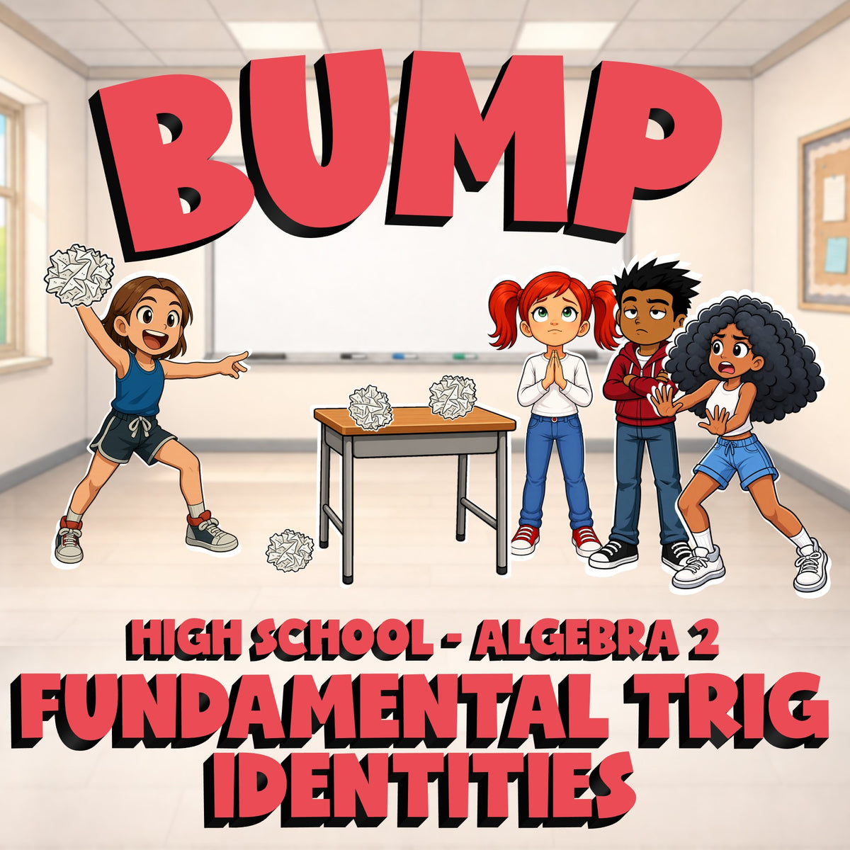 Fundamental Trig Identities BUMP Math Game - No Prep Algebra 2 Review Activity
