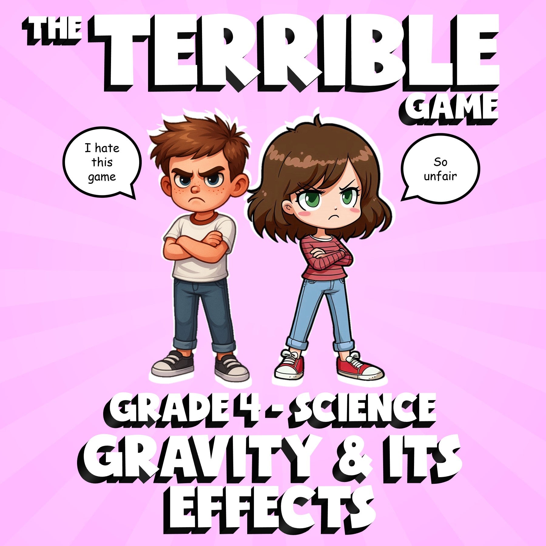 Gravity & Its Effects THE TERRIBLE GAME - No Prep Grade 4 Science Review