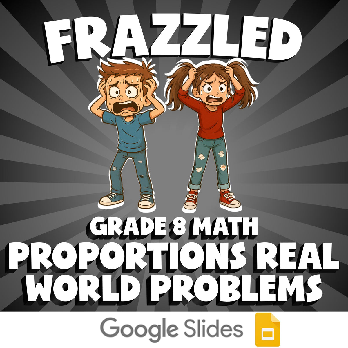 Proportions Real World Problems FRAZZLED Math Game - No Prep Grade 8 Review