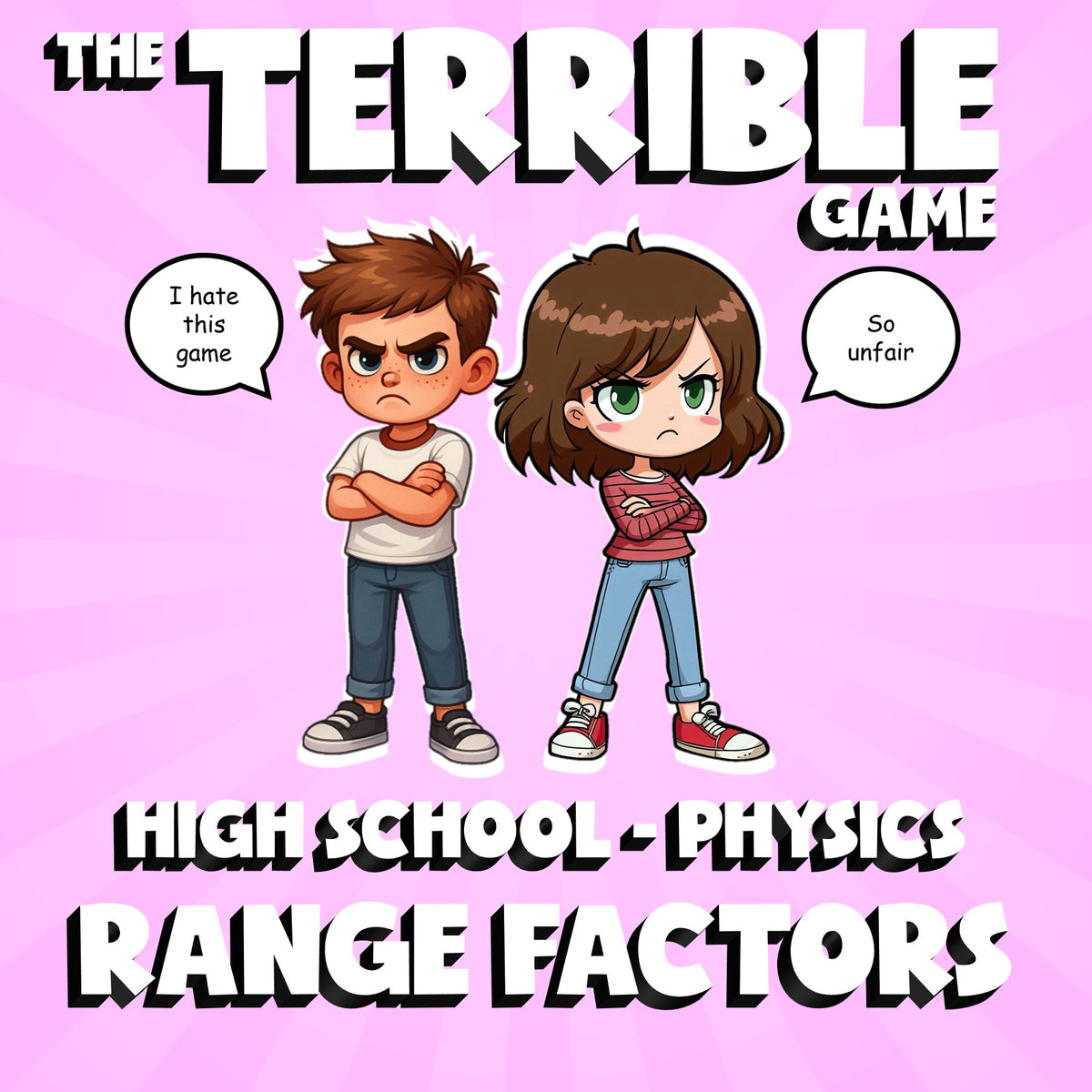 Range Factors THE TERRIBLE GAME - No Prep Physics Science Review Activity