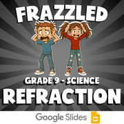 Refraction FRAZZLED Science Game - No Prep Grade 9 Review Activity