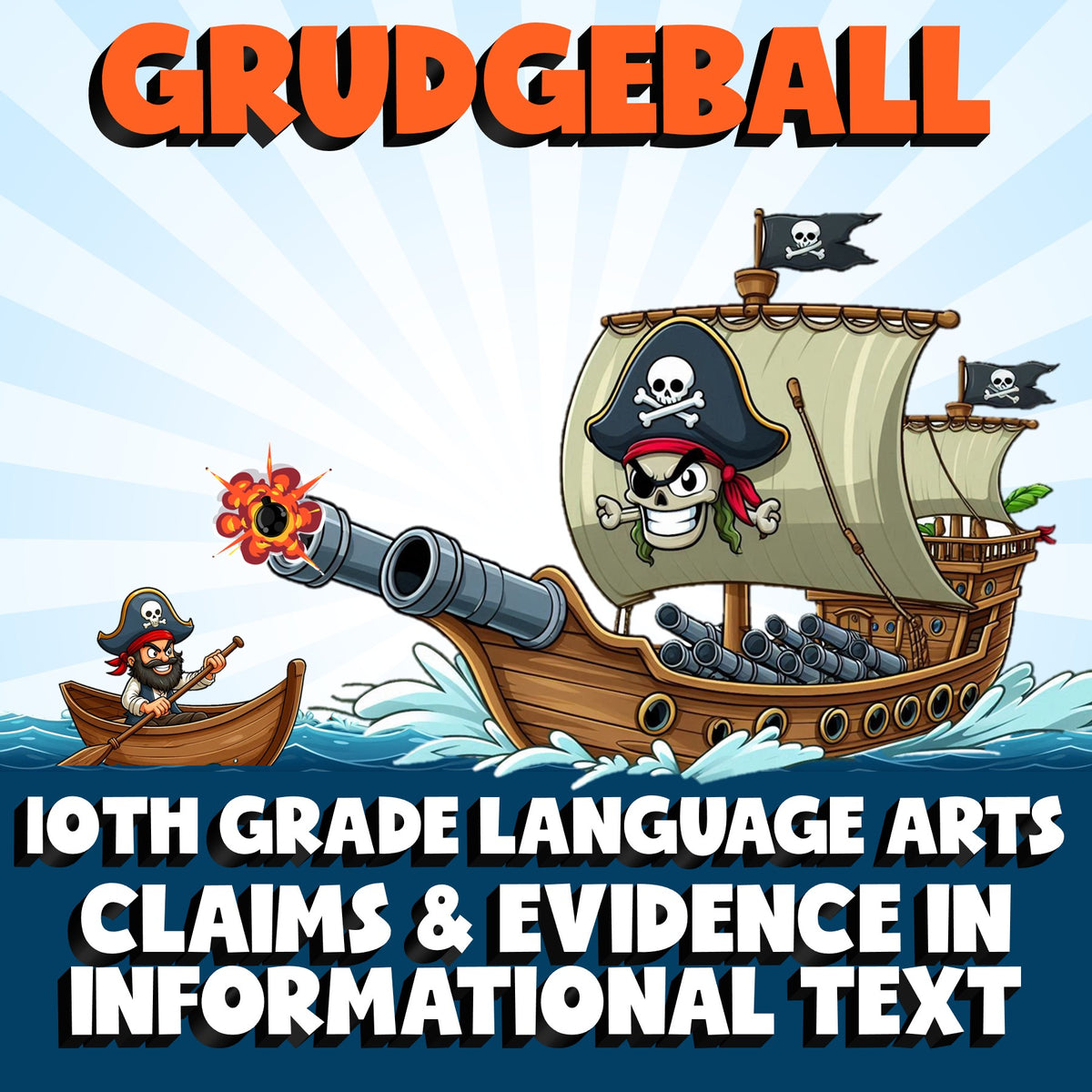 Claims & Evidence in Informational Text GRUDGEBALL ELA Game - No Prep Grade 10