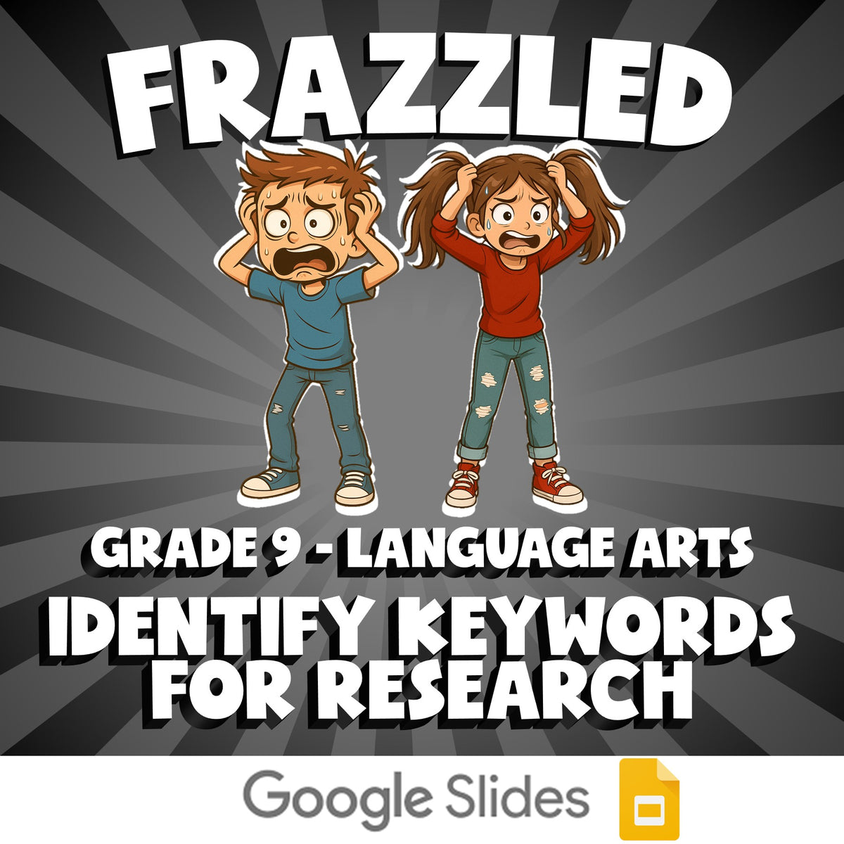 Identify Keywords for Research FRAZZLED ELA Game - No Prep Grade 9 Review