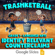 Identify Relevant Counterclaims TRASHKETBALL ELA Game - No Prep Grade 7 Review