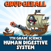 Human Digestive System GRUDGEBALL Science Game - No Prep Grade 7 Review Activity