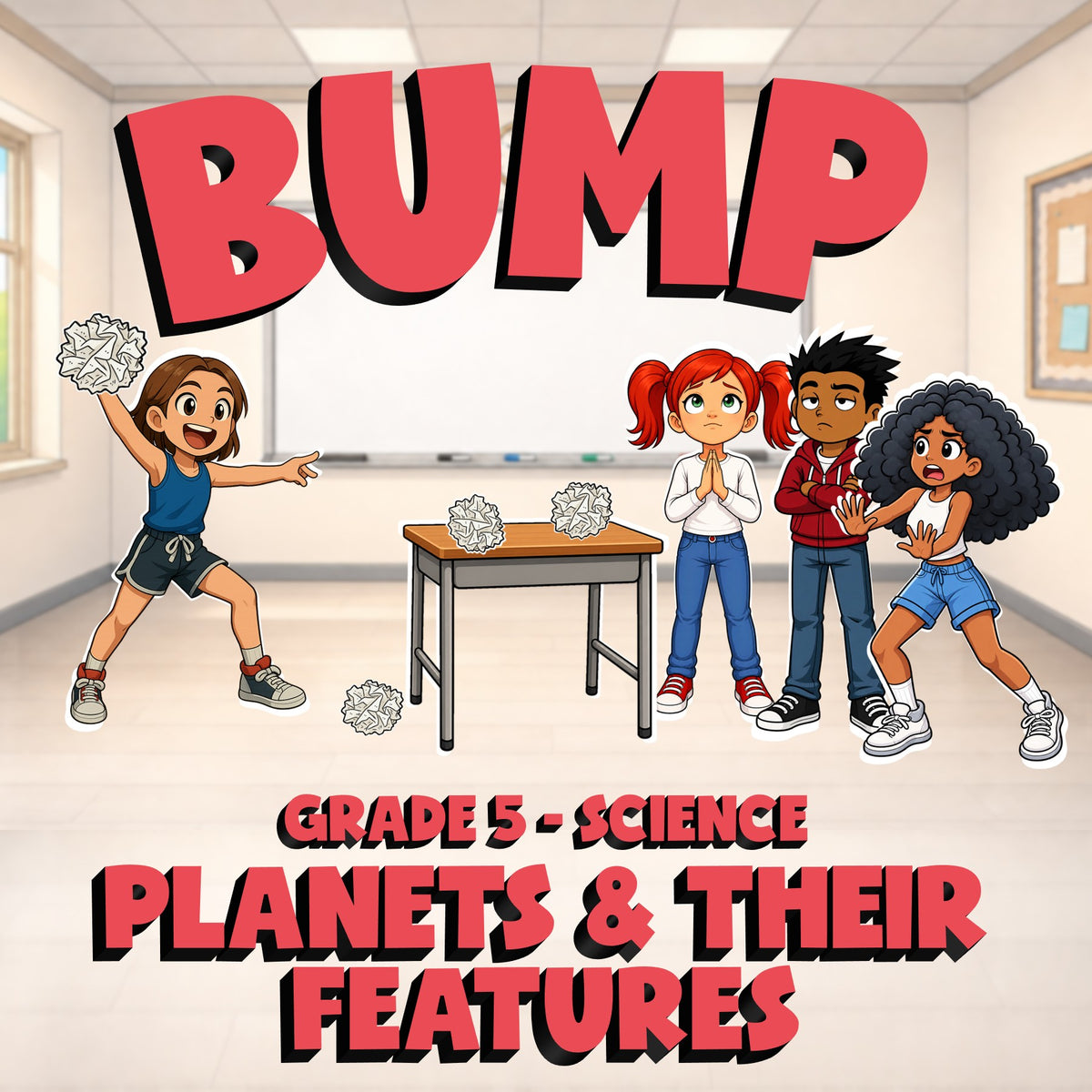 Planets & Their Features BUMP Science Game - No Prep Grade 5 Review Activity