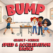 Speed & Acceleration Basics BUMP Science Game - No Prep Grade 3 Review Activity