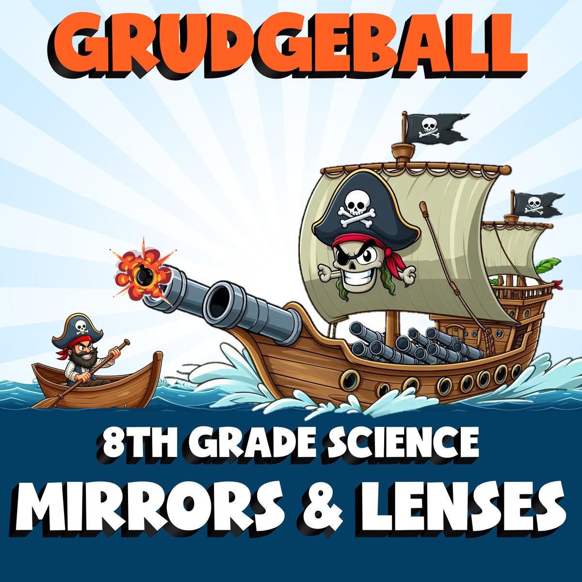 Mirrors & Lenses GRUDGEBALL Science Game - No Prep Grade 8 Review Activity