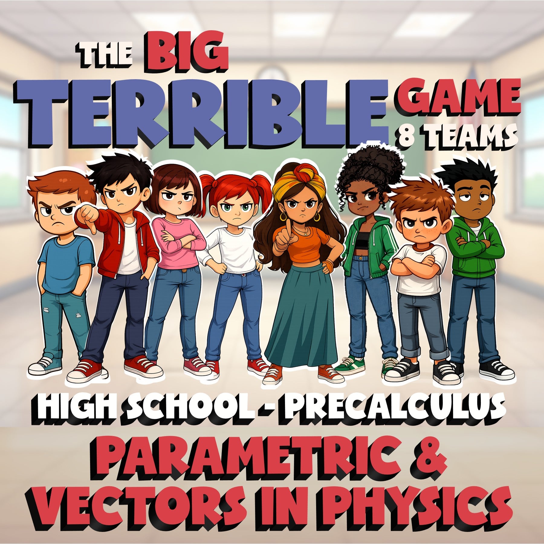 Parametric & Vectors in Physics BIG TERRIBLE GAME - PreCalculus Math Review