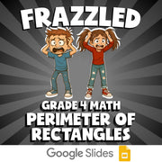 Perimeter of Rectangles FRAZZLED Math Game - No Prep Grade 4 Review Activity