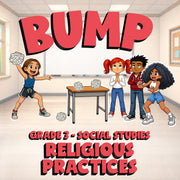 Religious Practices BUMP Socials Game - No Prep Grade 3 Review Activity