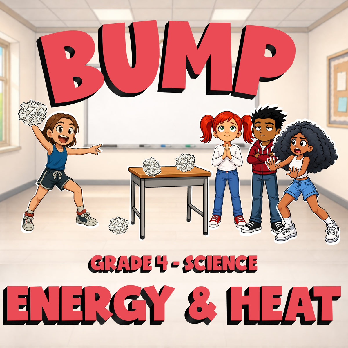 Energy & Heat BUMP Science Game - No Prep Grade 4 Review Activity