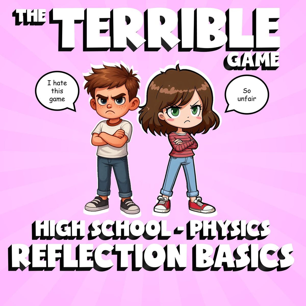 Reflection Basics THE TERRIBLE GAME - No Prep Physics Science Review Activity