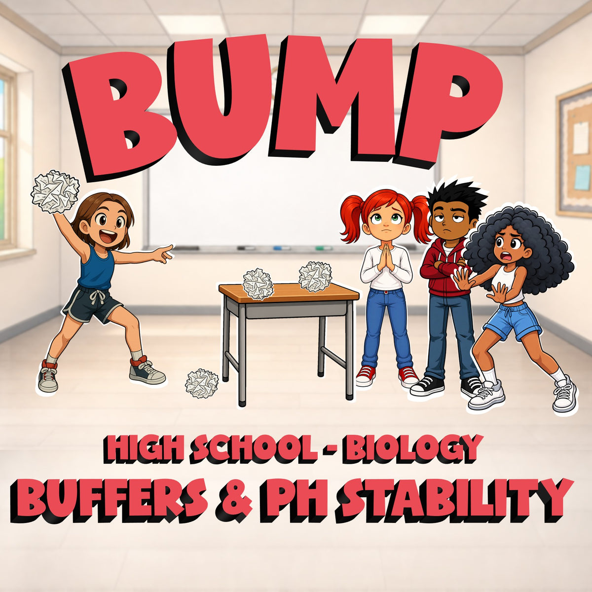 Buffers & pH Stability BUMP Science Game - No Prep Biology Review Activity