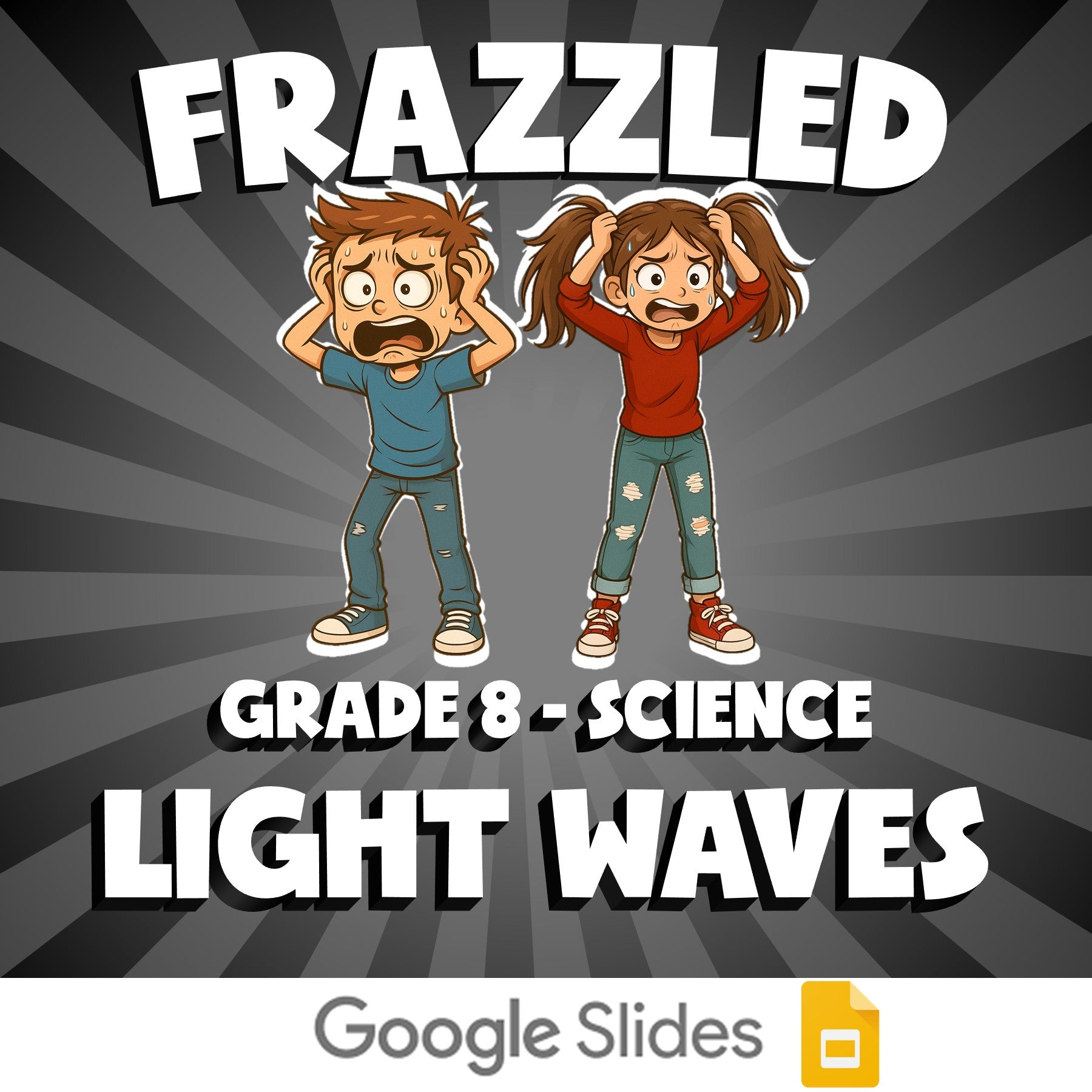 Light Waves FRAZZLED Science Game - No Prep Grade 8 Review Activity