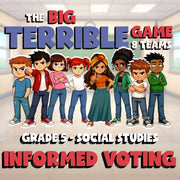 Informed Voting BIG TERRIBLE GAME - No Prep Grade 5 Socials Review Activity