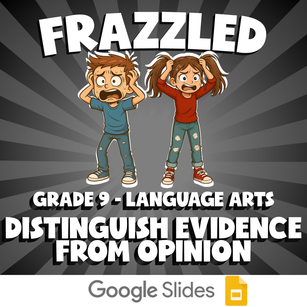 Distinguish Evidence from Opinion FRAZZLED ELA Game - No Prep Grade 9 Review