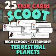 Terrestrial Planets SCOOT TASK CARDS Science Game - No Prep Astronomy Review