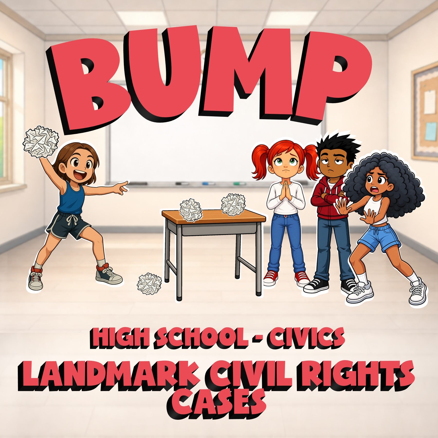 Landmark Civil Rights Cases BUMP Civics Game - No Prep Review Activity