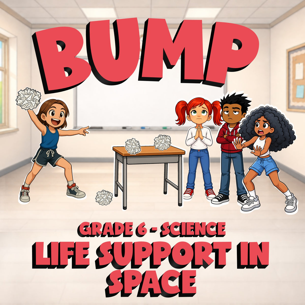 Life Support in Space BUMP Science Game - No Prep Grade 6 Review Activity