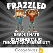 Experimental vs Theoretical Probability FRAZZLED Math Game - No Prep Grade 7