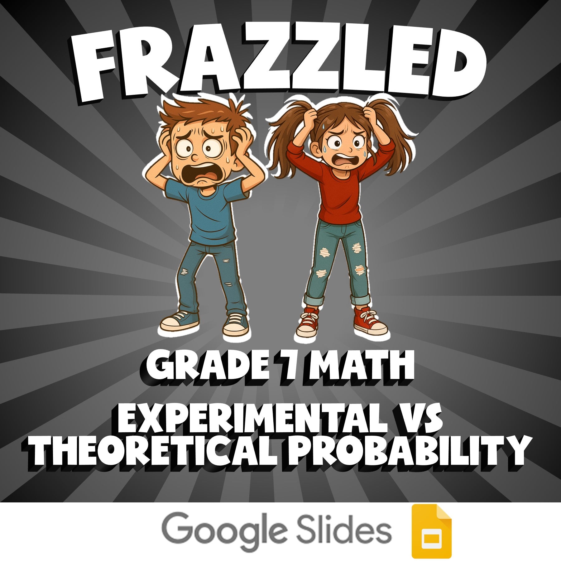 Experimental vs Theoretical Probability FRAZZLED Math Game - No Prep Grade 7