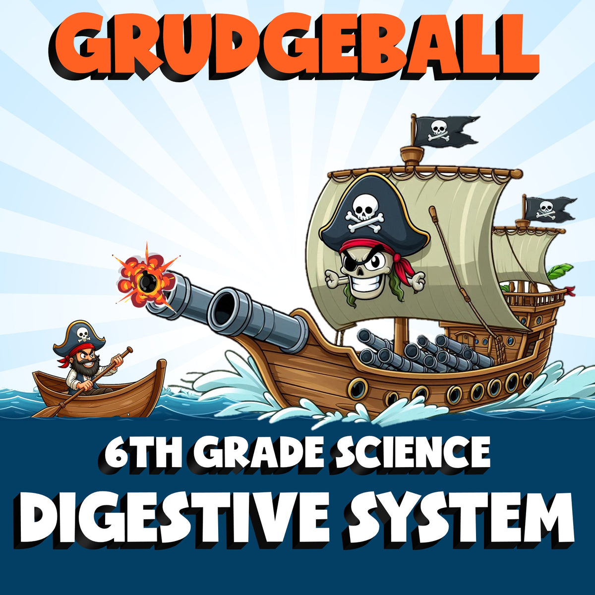 Digestive System GRUDGEBALL Science Game - No Prep Grade 6 Review Activity