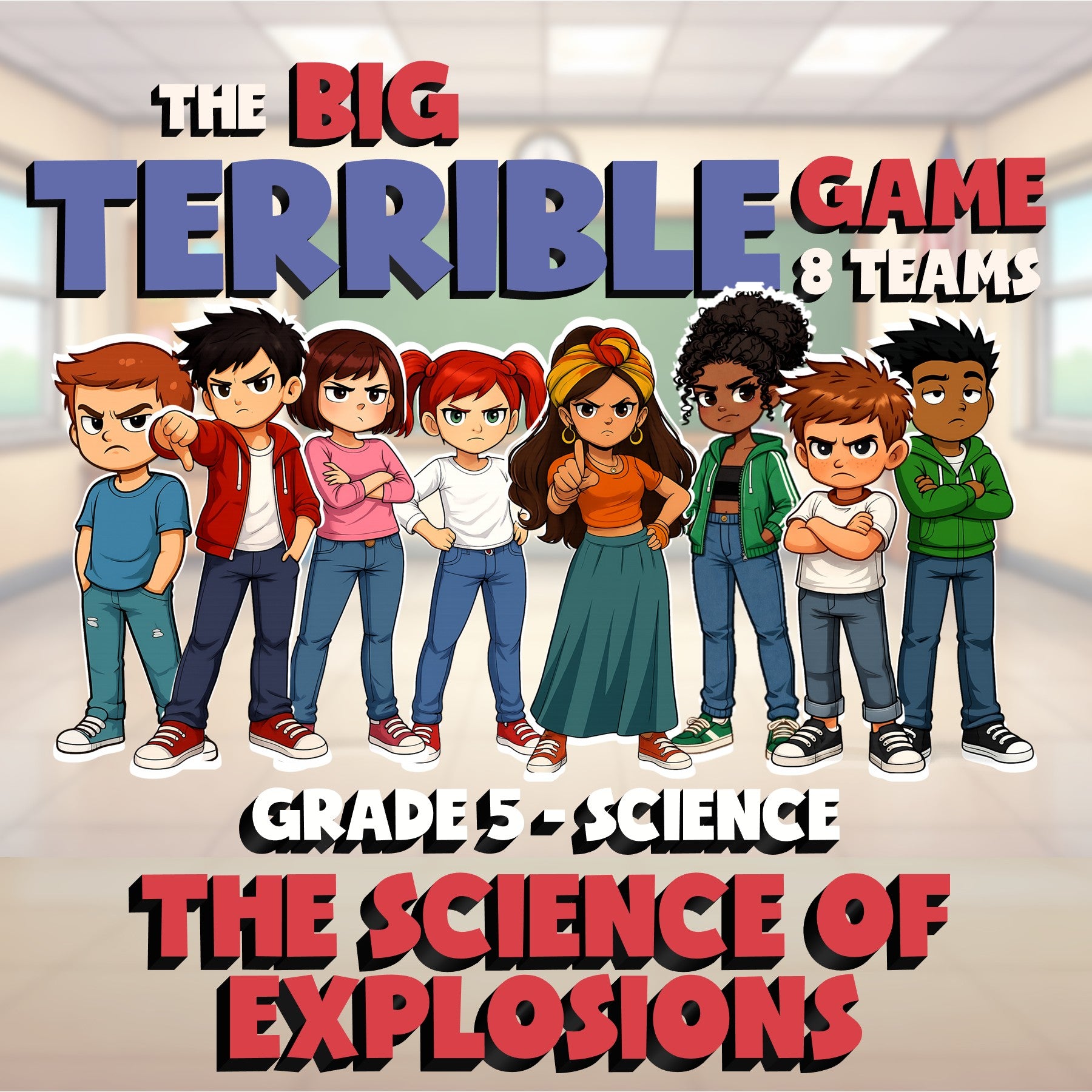 The Science of Explosions BIG TERRIBLE GAME - No Prep Grade 5 Science Review