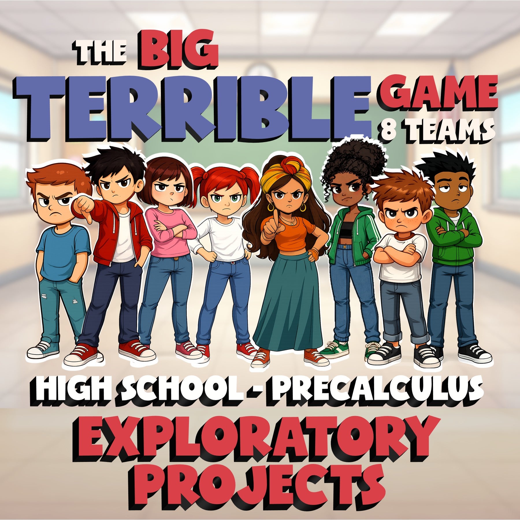 Exploratory Projects BIG TERRIBLE GAME - No Prep PreCalculus Math Review