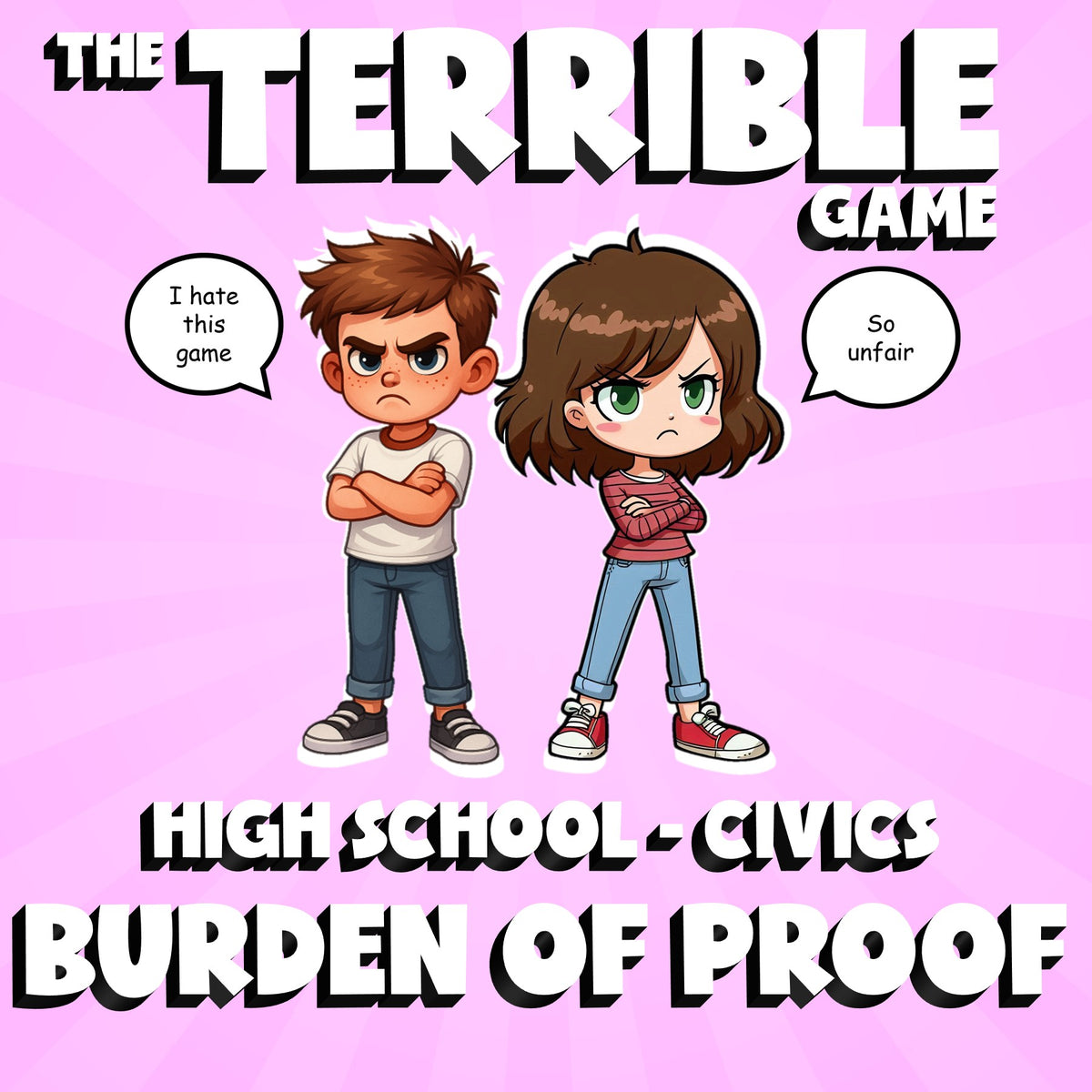 Burden of Proof THE TERRIBLE GAME - No Prep Civics Review Activity