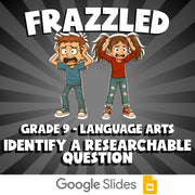 Identify a Researchable Question FRAZZLED ELA Game - No Prep Grade 9 Review