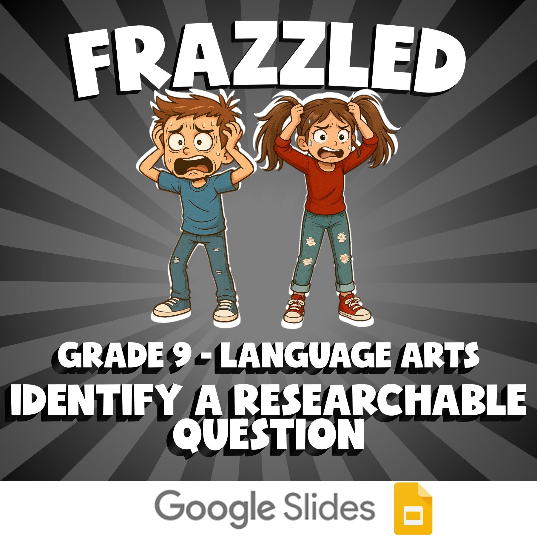 Identify a Researchable Question FRAZZLED ELA Game - No Prep Grade 9 Review