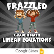 Linear Equations FRAZZLED Math Game - No Prep Grade 8 Review Activity
