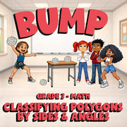 Classifying Polygons by Sides & Angles BUMP Math Game - No Prep Grade 3 Review
