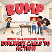 Evaluate Calls to Action BUMP ELA Game - No Prep Grade 10 Review Activity