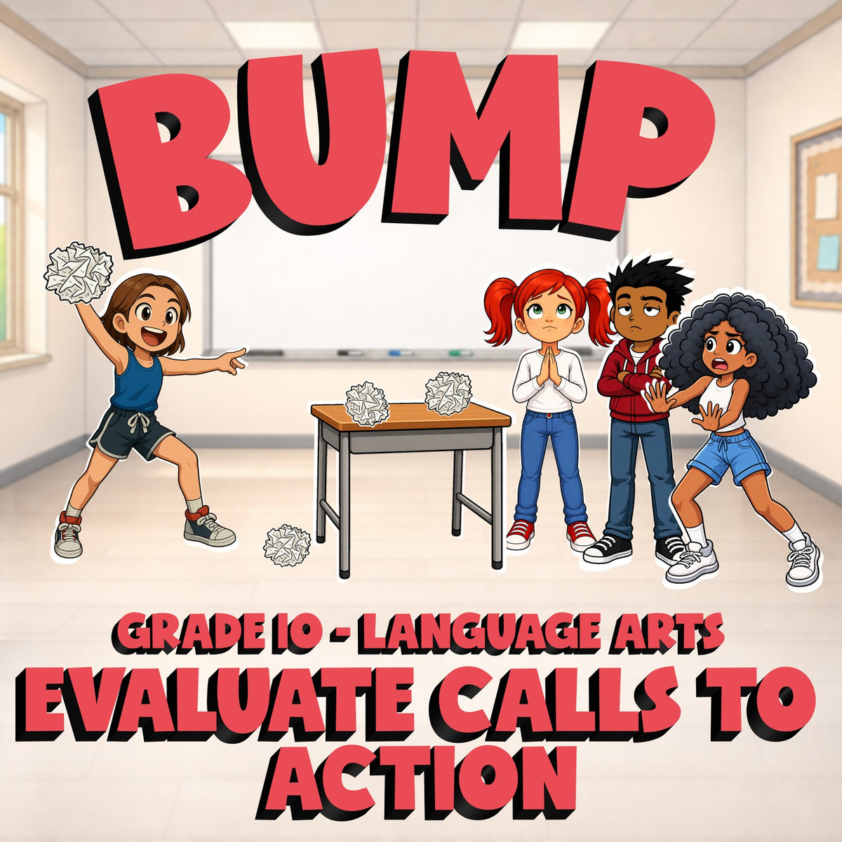 Evaluate Calls to Action BUMP ELA Game - No Prep Grade 10 Review Activity