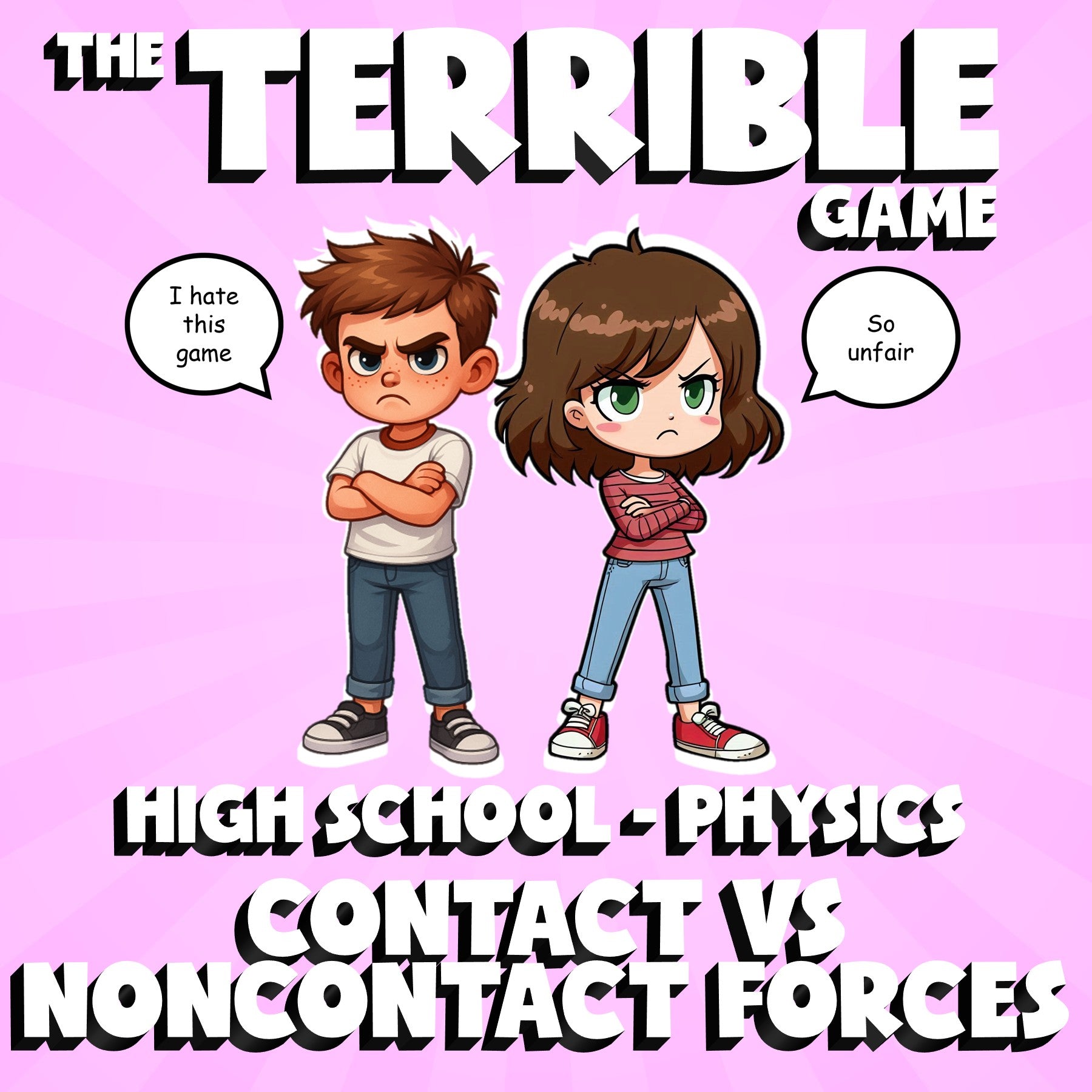 Contact vs Noncontact Forces THE TERRIBLE GAME - No Prep Physics Science Review