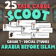 Arabia Before Islam SCOOT TASK CARDS Socials Game - No Prep Grade 7 Review