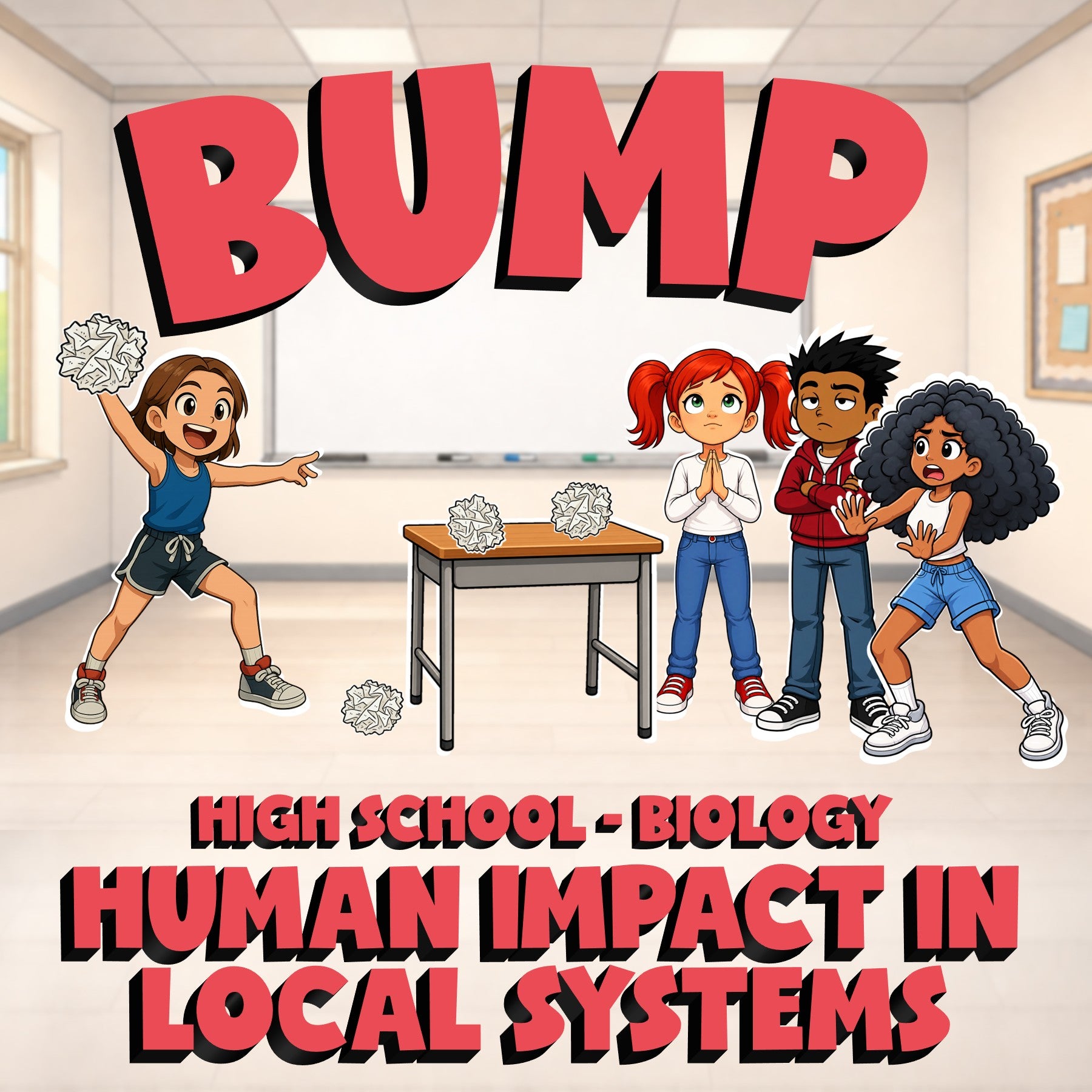 Human Impact in Local Systems BUMP Science Game - No Prep Biology Review