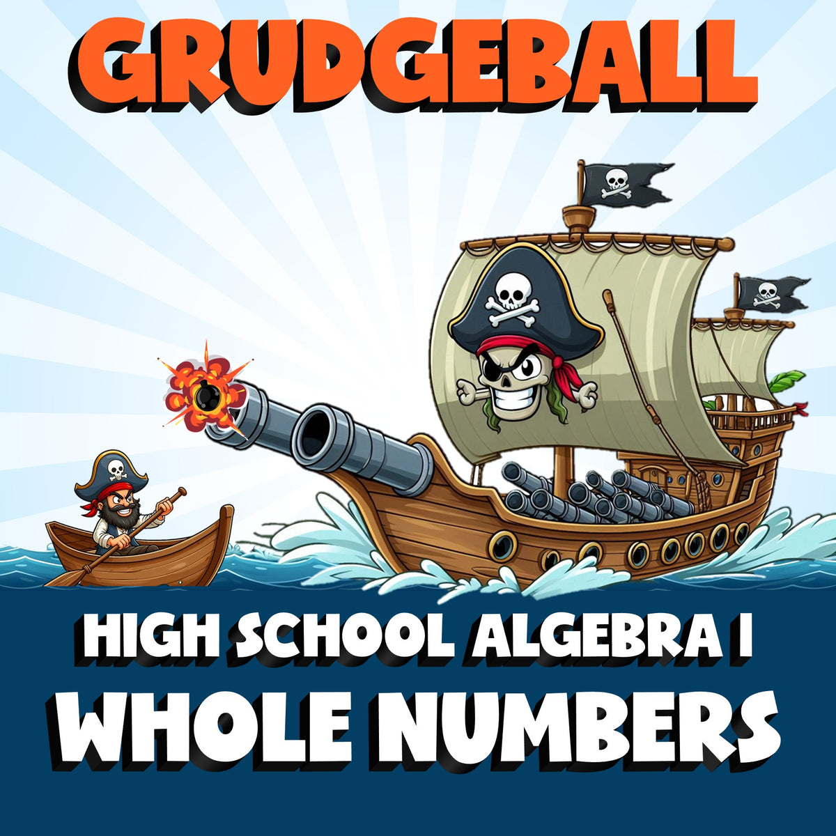 Whole Numbers GRUDGEBALL Math Game - No Prep Algebra 1 Review Activity