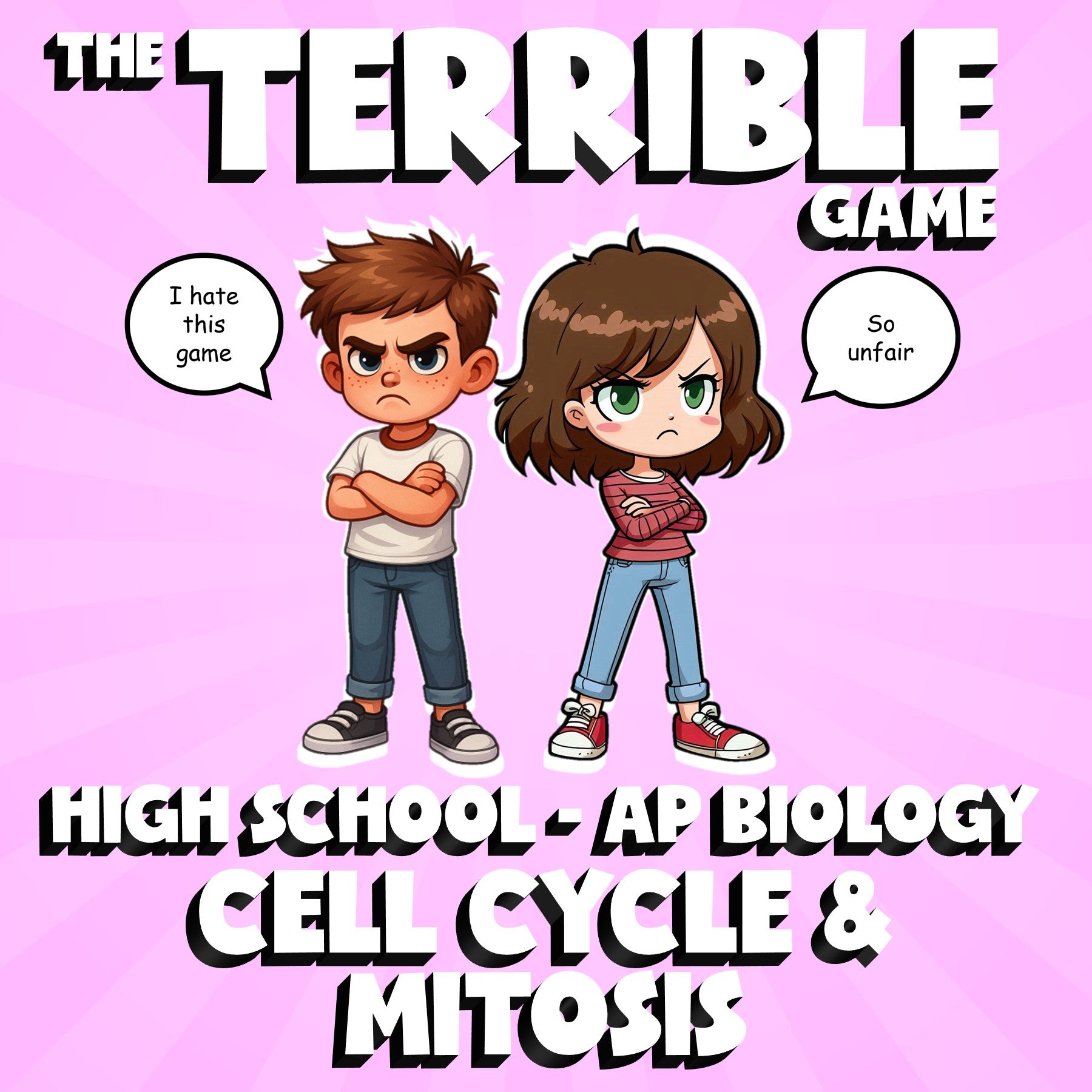 Cell Cycle & Mitosis THE TERRIBLE GAME - No Prep AP Biology Science Review