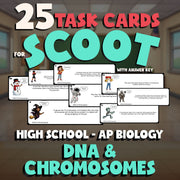 DNA & Chromosomes SCOOT TASK CARDS Science Game - No Prep AP Biology Review