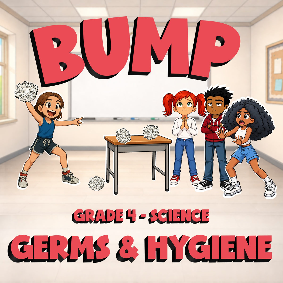 Germs & Hygiene BUMP Science Game - No Prep Grade 4 Review Activity