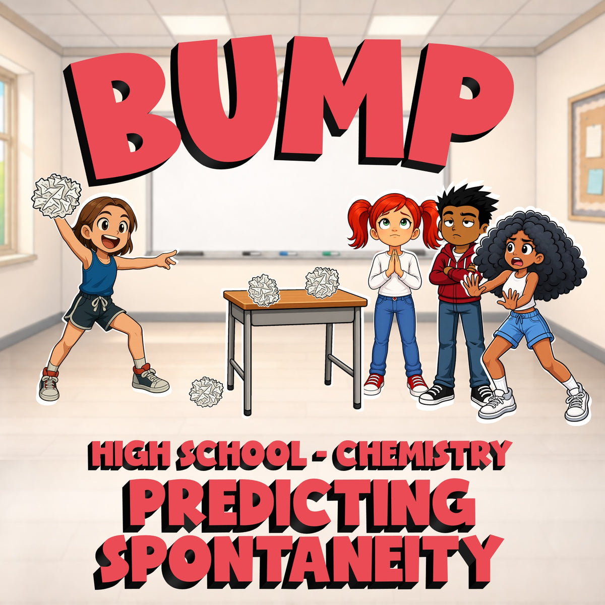Predicting Spontaneity BUMP Science Game - No Prep Chemistry Review Activity