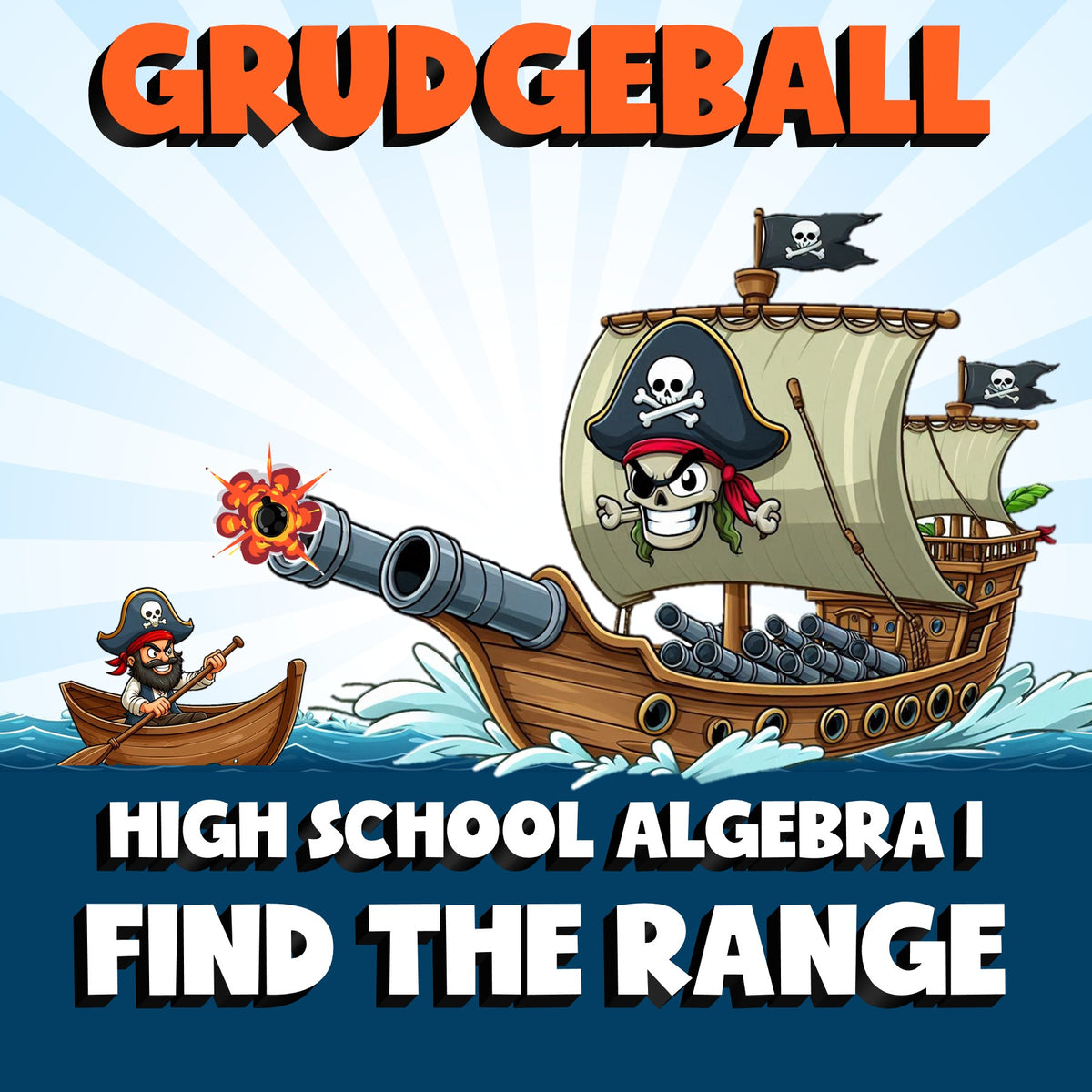 Find the Range GRUDGEBALL Math Game - No Prep Algebra 1 Review Activity