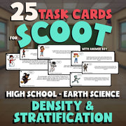 Density & Stratification SCOOT TASK CARDS Game - No Prep Earth Science Review