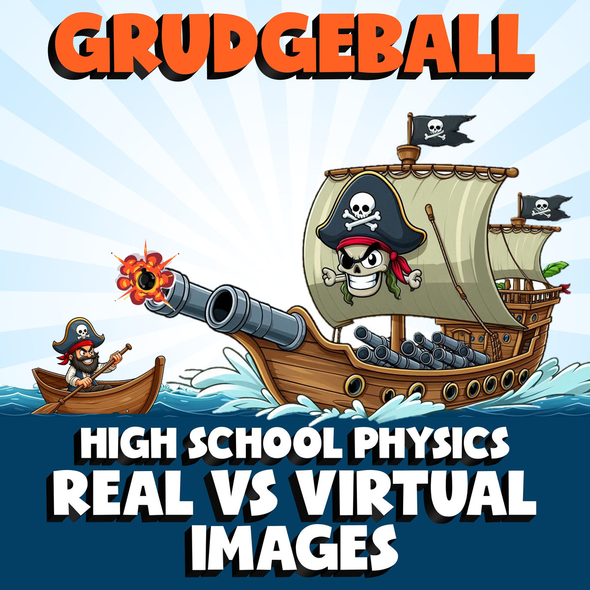 Real vs Virtual Images GRUDGEBALL Science Game - No Prep Physics Review Activity